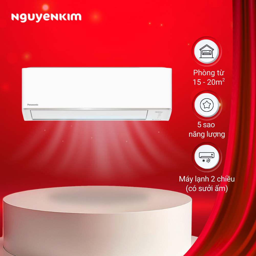 [Lắp đặt 0đ] Máy lạnh/Điều hòa Panasonic Inverter 1.5 HP CU/CS-YZ12AKH-8