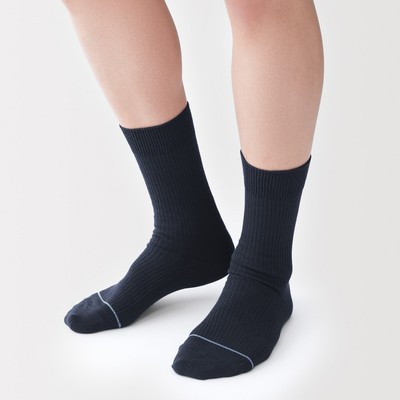 MUJI Tất Ôm 90 Độ Thấm Hút Mồ Hôi (23-29cm)