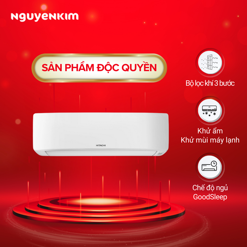 [Lắp đặt 0đ] Máy lạnh/Điều hòa Hitachi Inverter 1 HP RAC/RAK-DJ10PCASVX