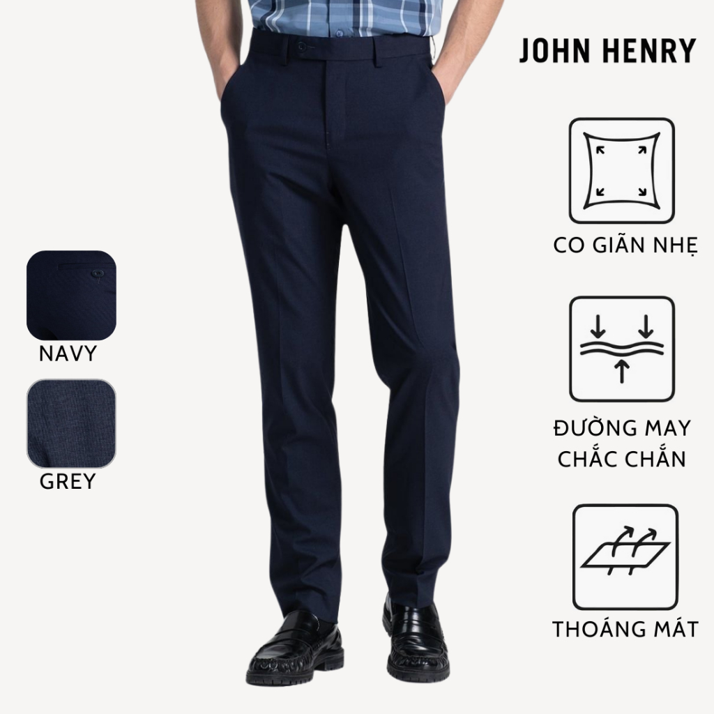 Quần Tây Nam Lịch Lãm DP26SS07M-NMRG - JOHN HENRY Shop