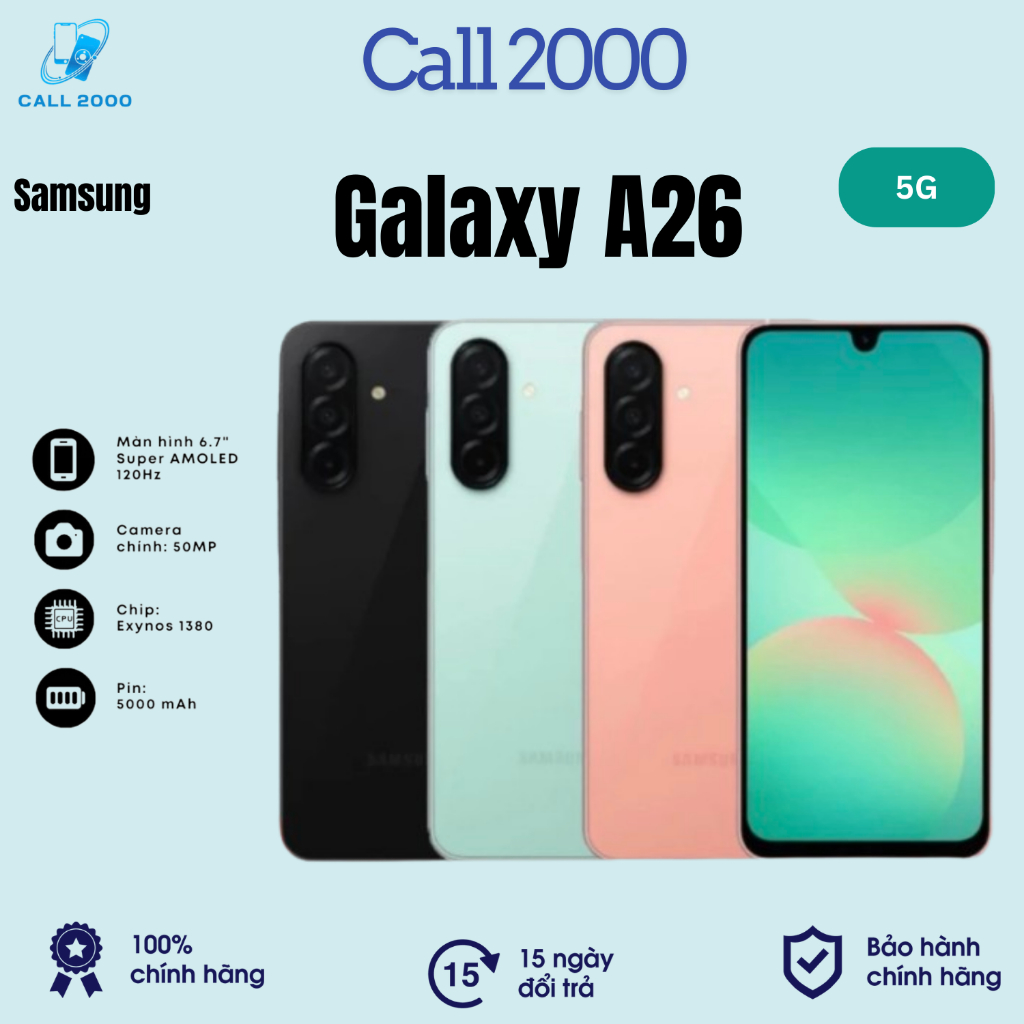 Điện Thoại Samsung Galaxy A26 5G - Chính Hãng