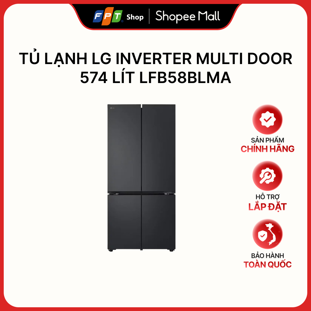 [Hàng chính hãng] Tủ lạnh LG Inverter Multi Door 574 lít LFB58BLMA