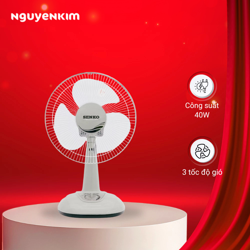 Quạt bàn Senko B1213 Kem Nâu