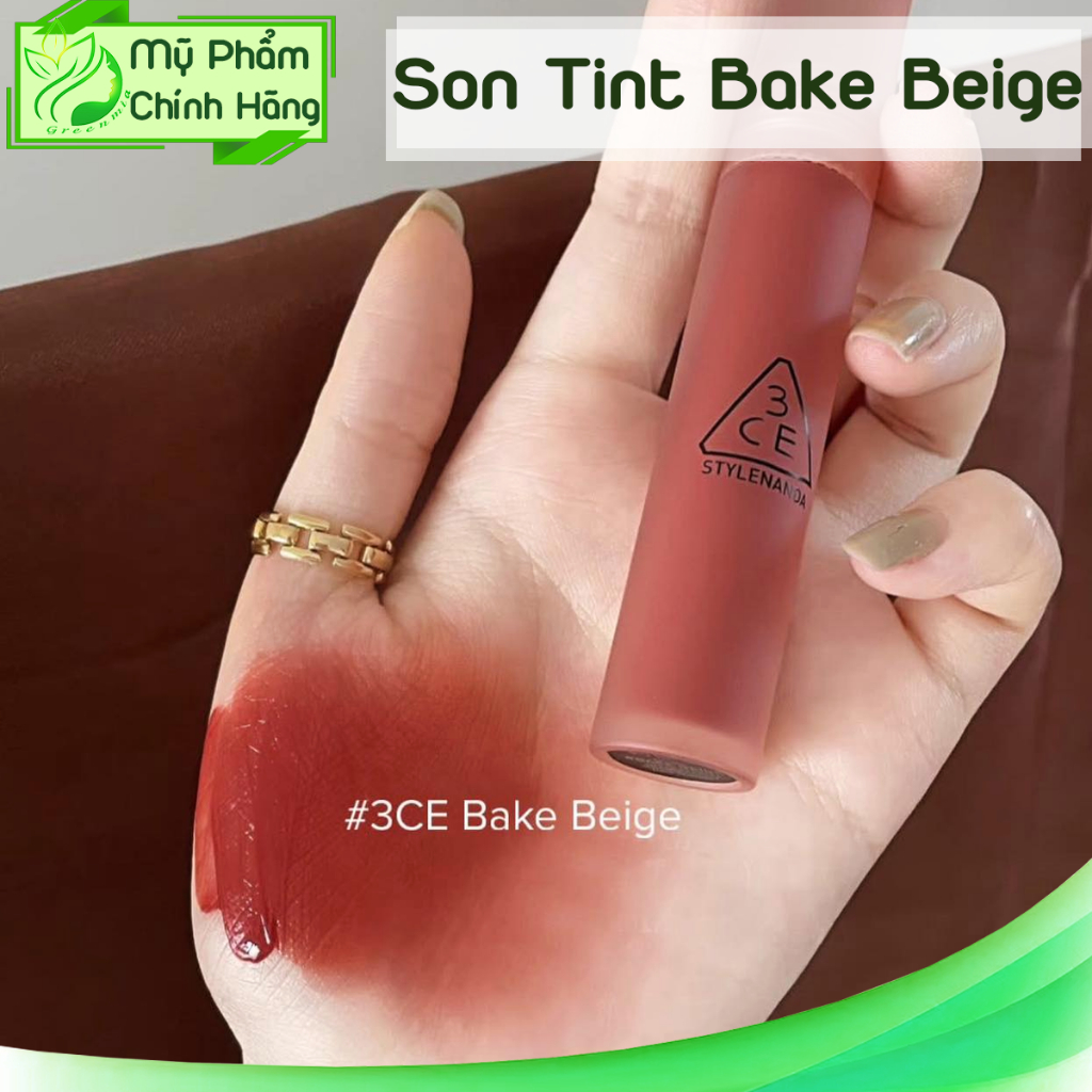 Son Kem Lì 3CE Blur Water Tint Màu Bake Beige - Nâu Cam Cháy Cổ Điển