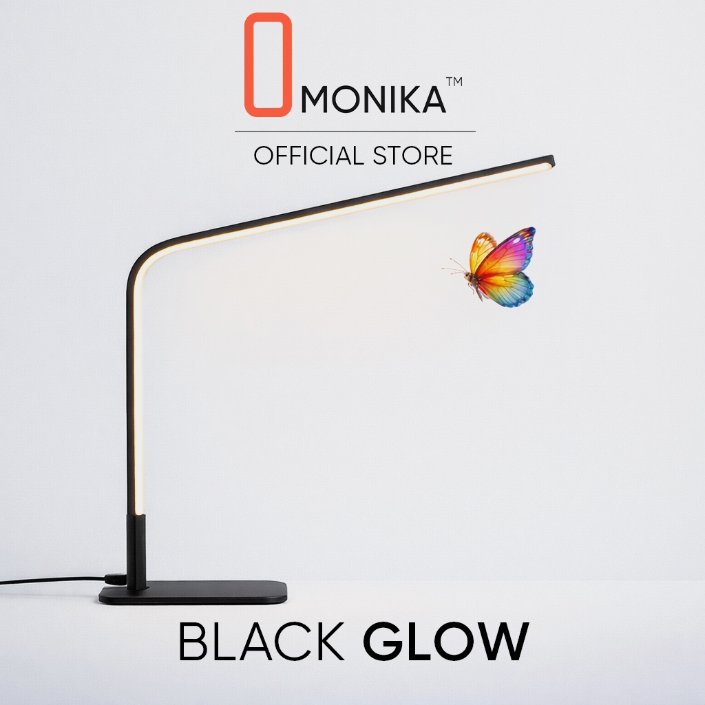 MONIKA GLOW | Đèn Bàn Làm Việc Toàn Phổ - Dải Sáng Chống Cận | L-Shape Minimalist Decor Bàn Làm Việc