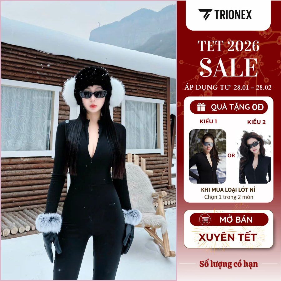 [TẶNG TẤT] [K208-Loại đẹp] Set thể thao nữ TRIONEX, bodysuit nữ, phù hợp tập gym, yoga, trekking, dạo phố, đi bơi | BigBuy360 - bigbuy360.vn