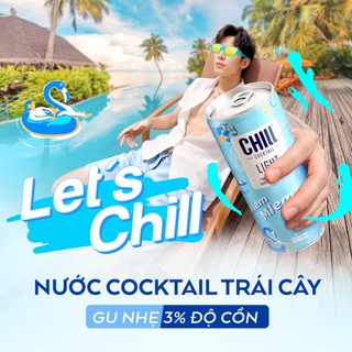 Combo 4 Thùng CHILL COCKTAIL LIGHT Mix 6 Vị (48 Lon x 320ml) Nước Cocktail Trái Cây Gu Nhẹ 3% Ít Cồn Sống REAL Là CHILL