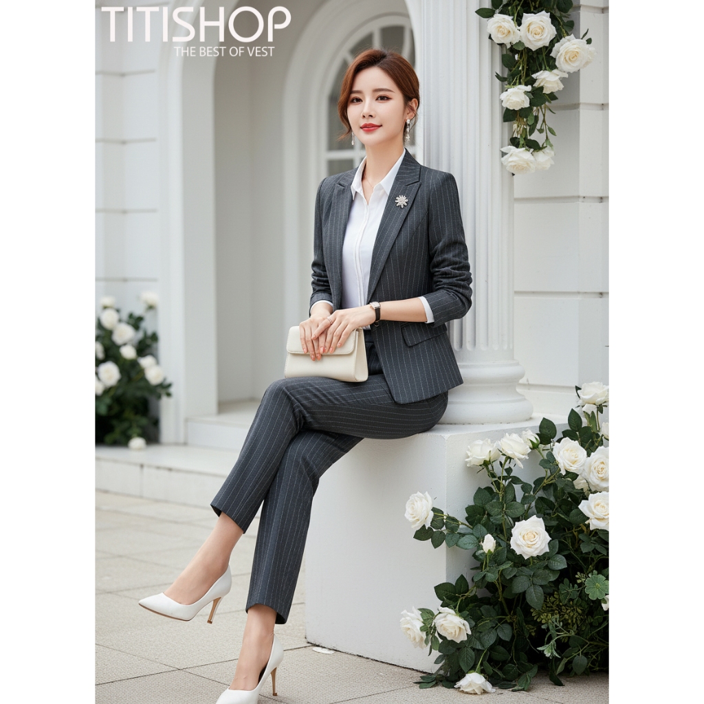 ( Đặt Nhanh ) , Áo Vest Nữ ,Áo Blazer Nữ , Bộ Vest Nữ Sang Trọng , Bộ Vest Nữ Thanh lịch TITISHOP DH