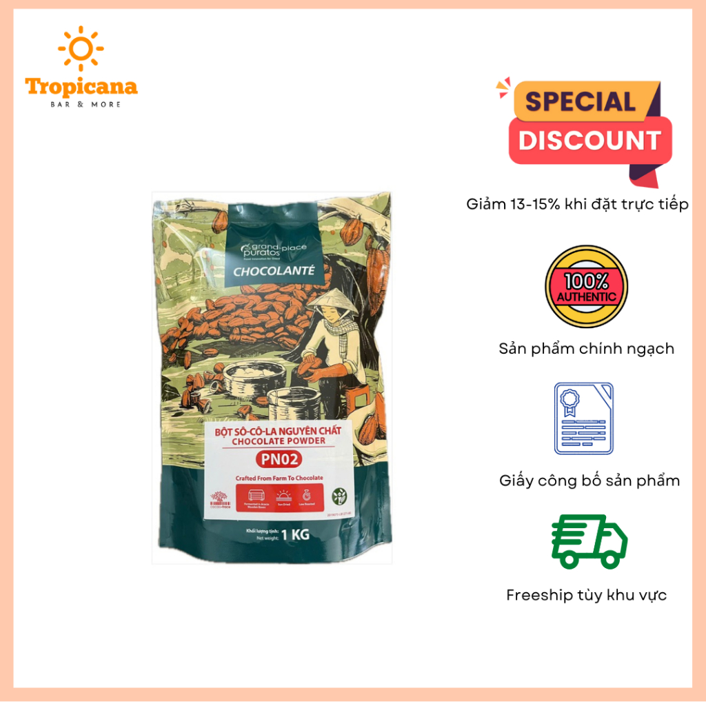 Bột cacao Puratos Chocolate – Grand-Place Puratos (1kg)