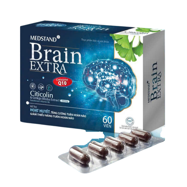 MEDSTAND BRAIN EXTRA  Viên uống bổ não – Hoạt huyết – Tăng cường tuần hoàn não