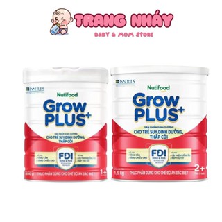 Sữa GrowPLUS+ Đỏ Lon 850g, 1,5kg Hỗ Trợ Tăng Cân Phát Triển Não Bộ Chiều Cao Dành Cho Bé