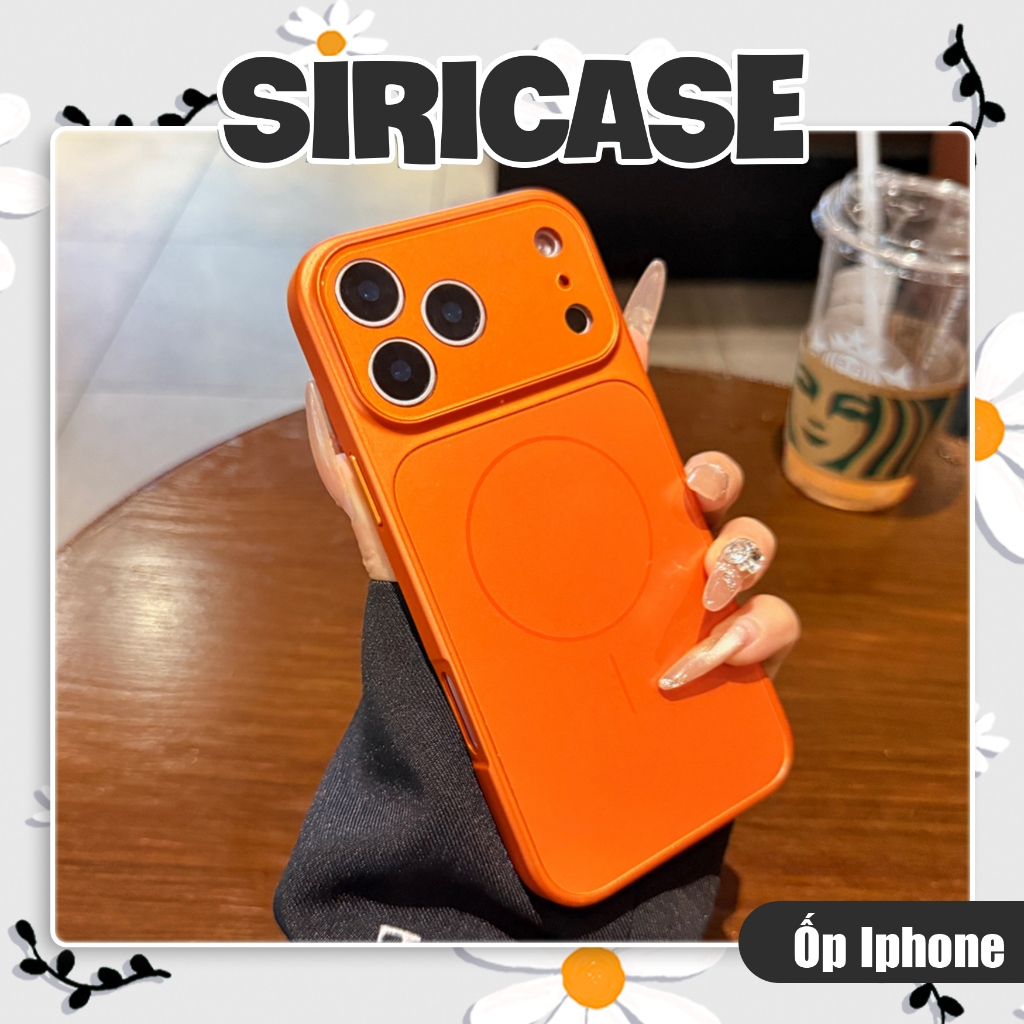 Ốp Lưng iPhone Từ Tính Cao Cấp Kiểu Giả iPhone 17, Bảo Vệ Camera - iP 11/12/13/14/15/16/17Pro/Max/Ai