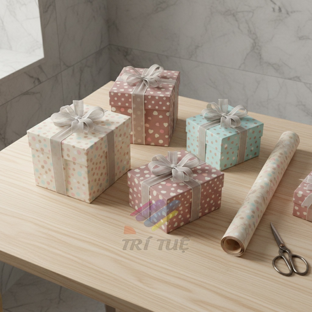 Giấy Gói Quà đẹp xuất sắc, chất lượng tốt, nhiều mẫu mã, màu cực đẹp -  [VPP Trí Tuệ]