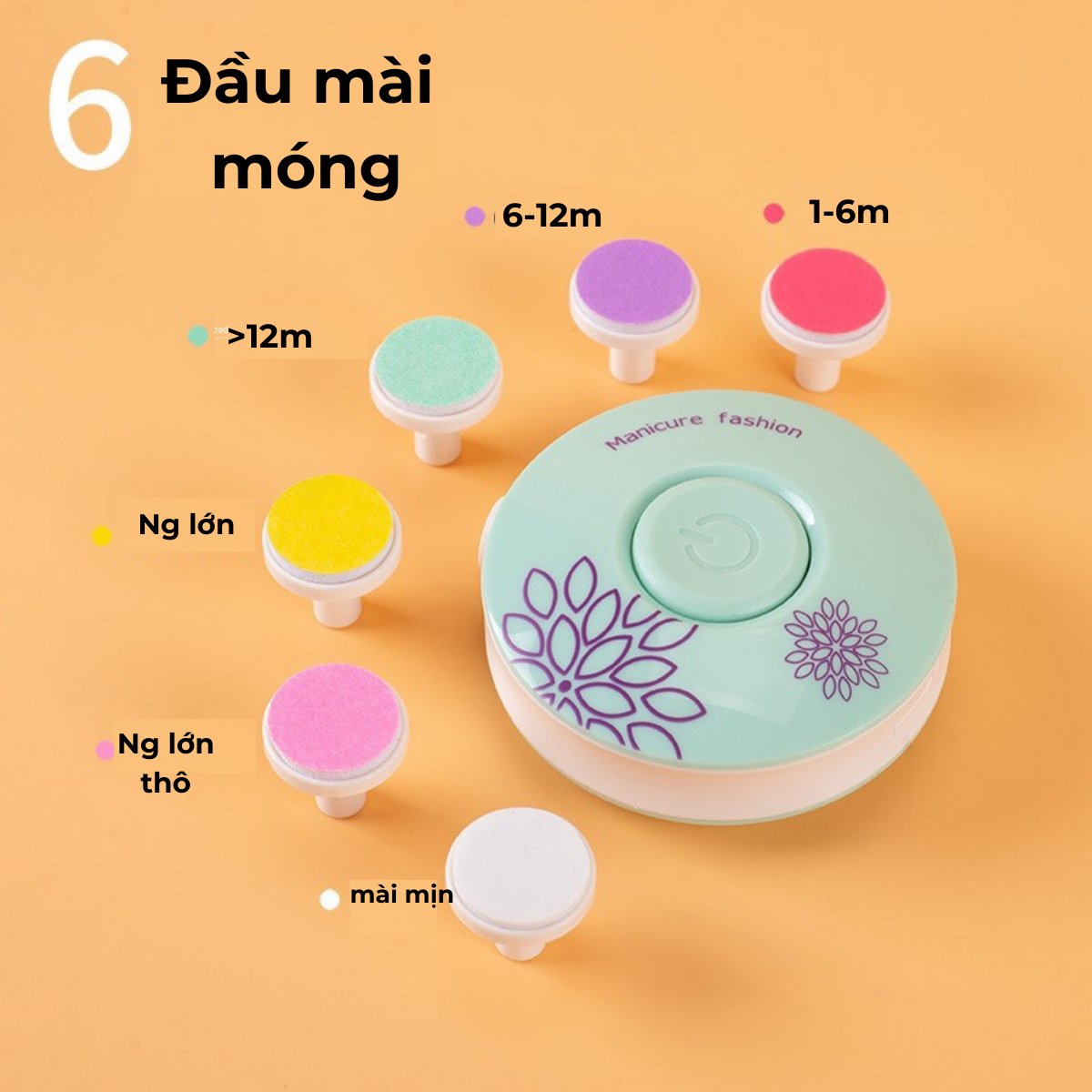 Máy cắt móng tay điện đa năng 6 đầu dũa