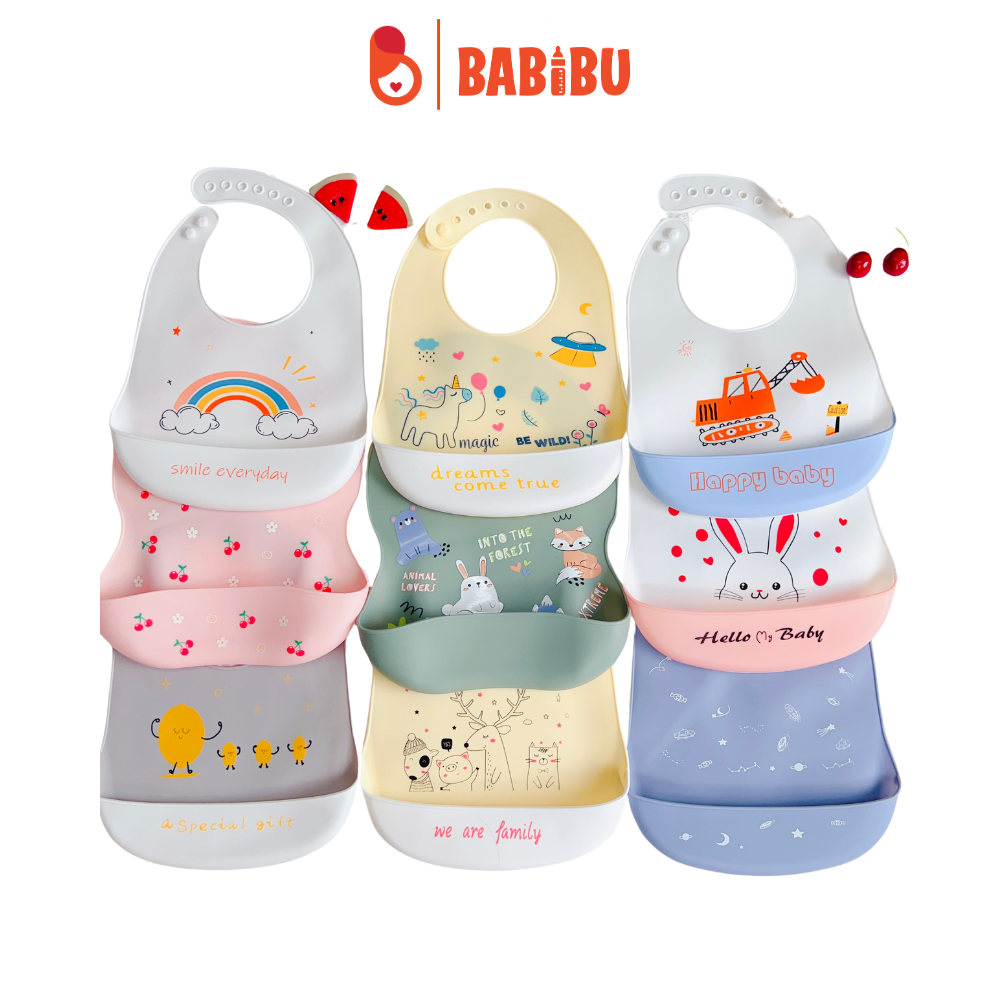 Yếm silicon hình thú