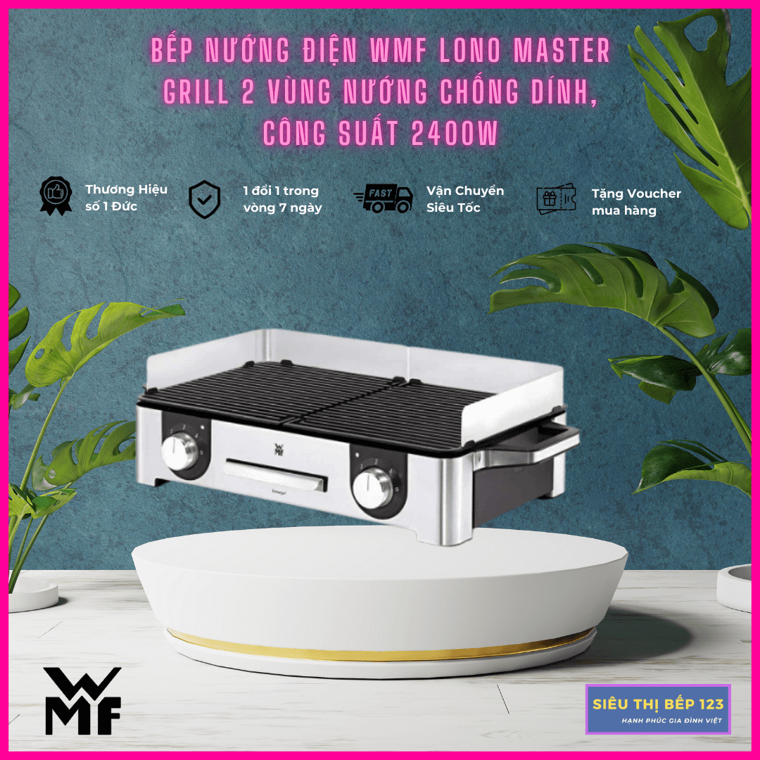 Bếp Nướng Điện WMF Lono Master Grill 2 Vùng Nướng
