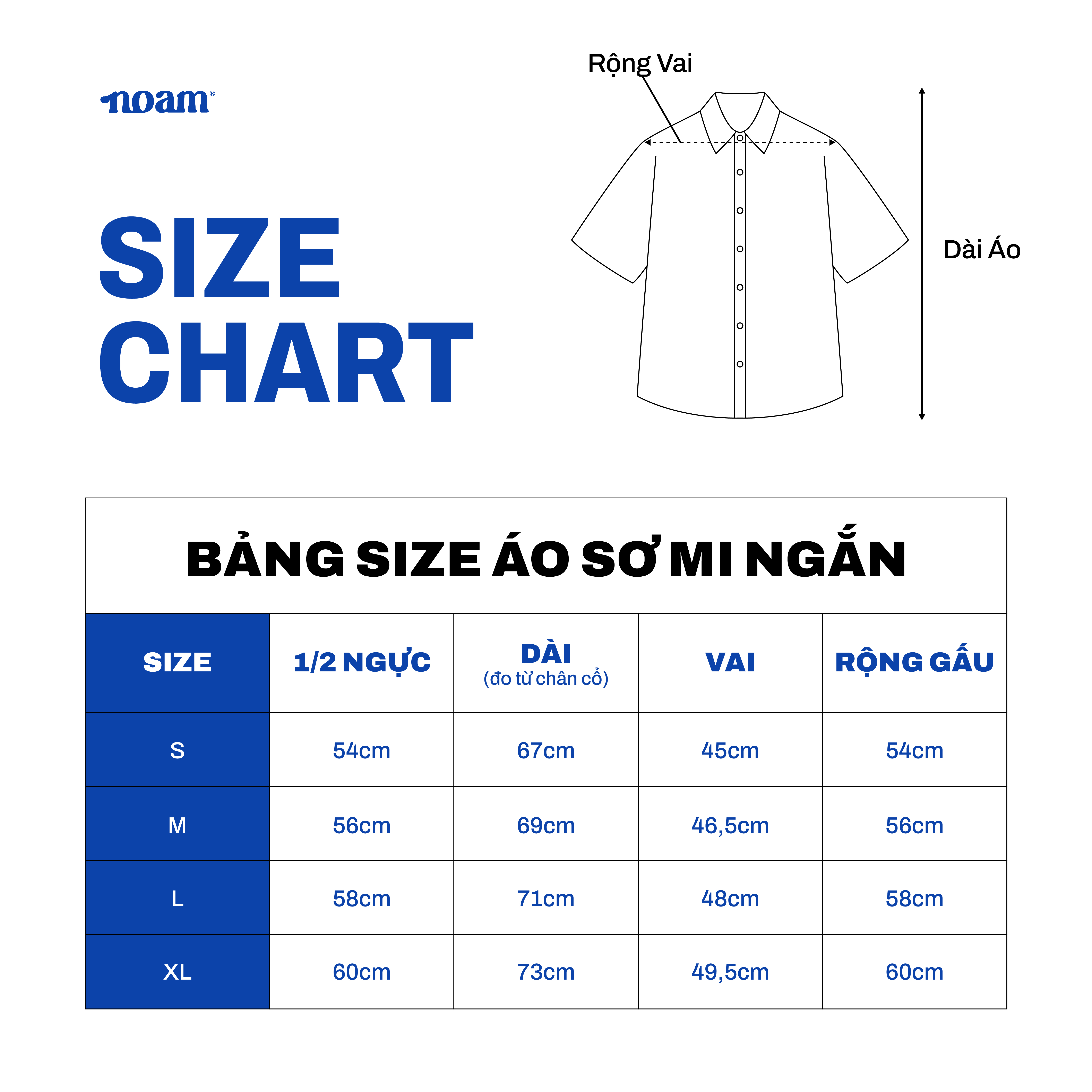 Bảng quy đổi kích cỡ NOAM