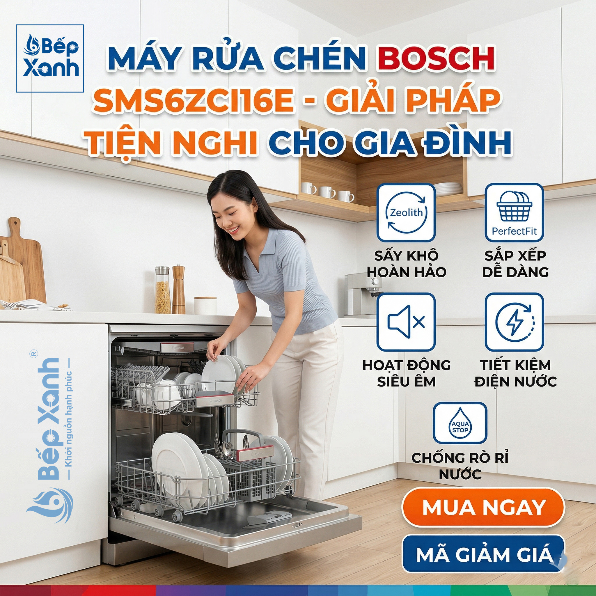 Chi tiết kỹ thuật máy rửa bát Bosch Series 6