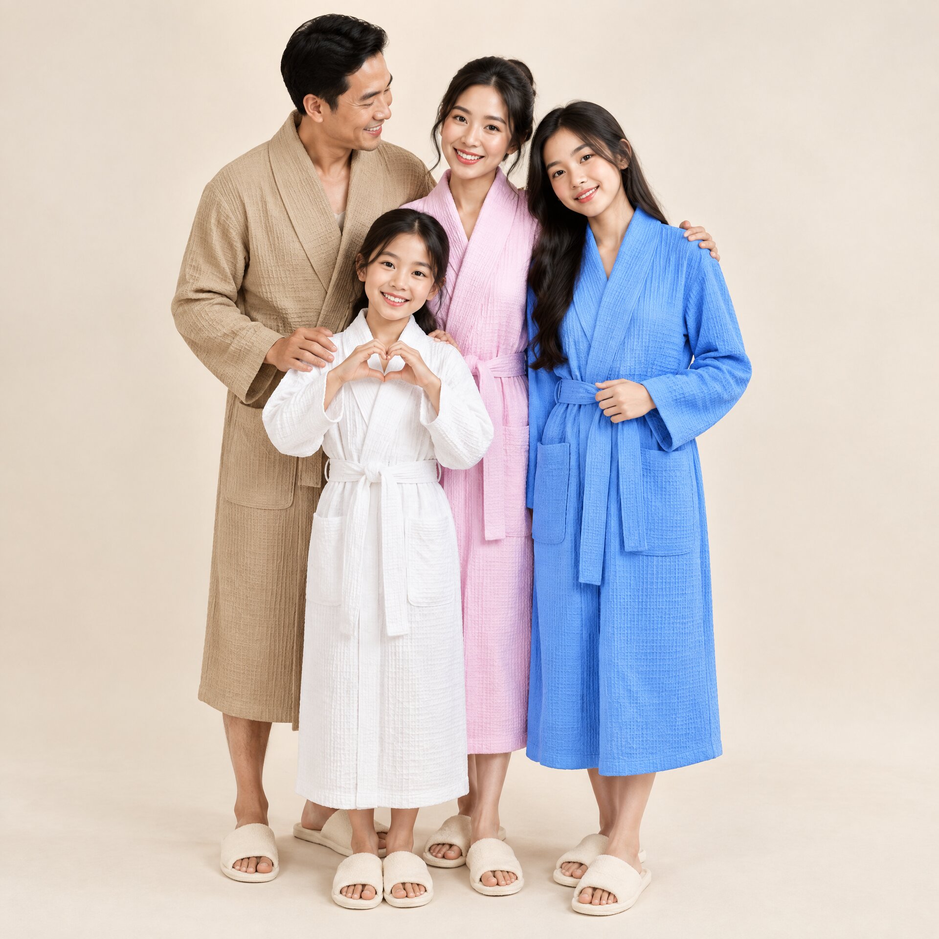 Áo choàng tắm Poêmy Cotton Siêu Thấm Mềm Mại nhiều kích thước