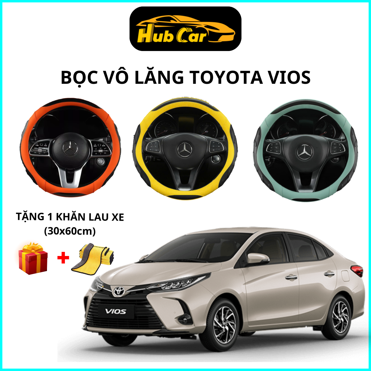 Bọc Vô Lăng Ô Tô Toyota Vios