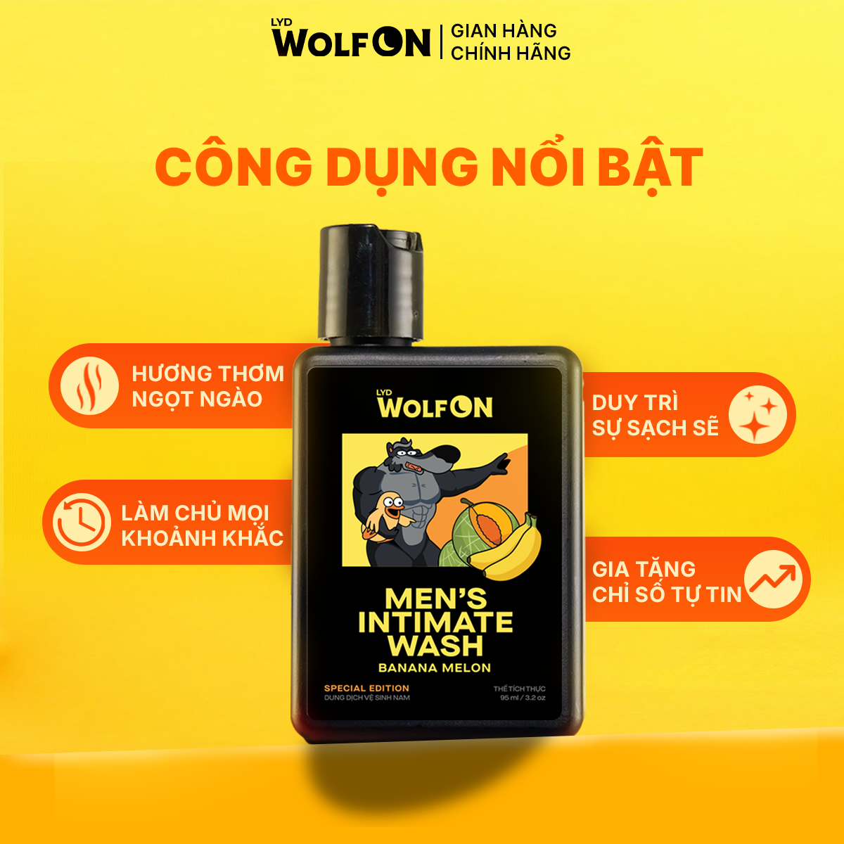 Công dụng Dung Dịch Vệ Sinh Nam Chuối Melon