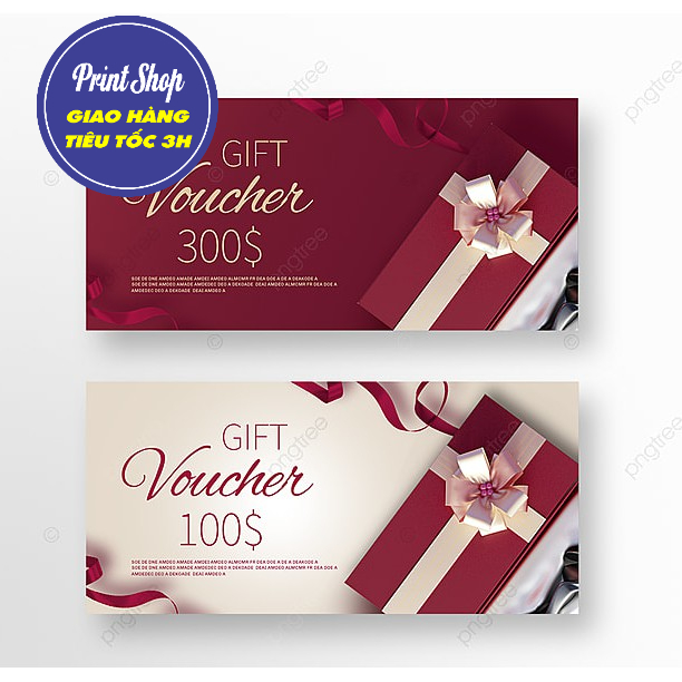 In Voucher Spa, thẻ quà tặng, thẻ khuyến mãi. voucher khuyến mãi