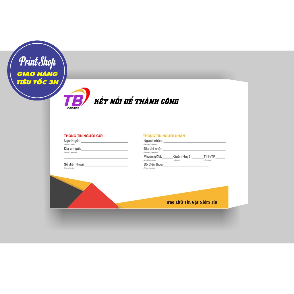 In phong bì A4, A5, A6