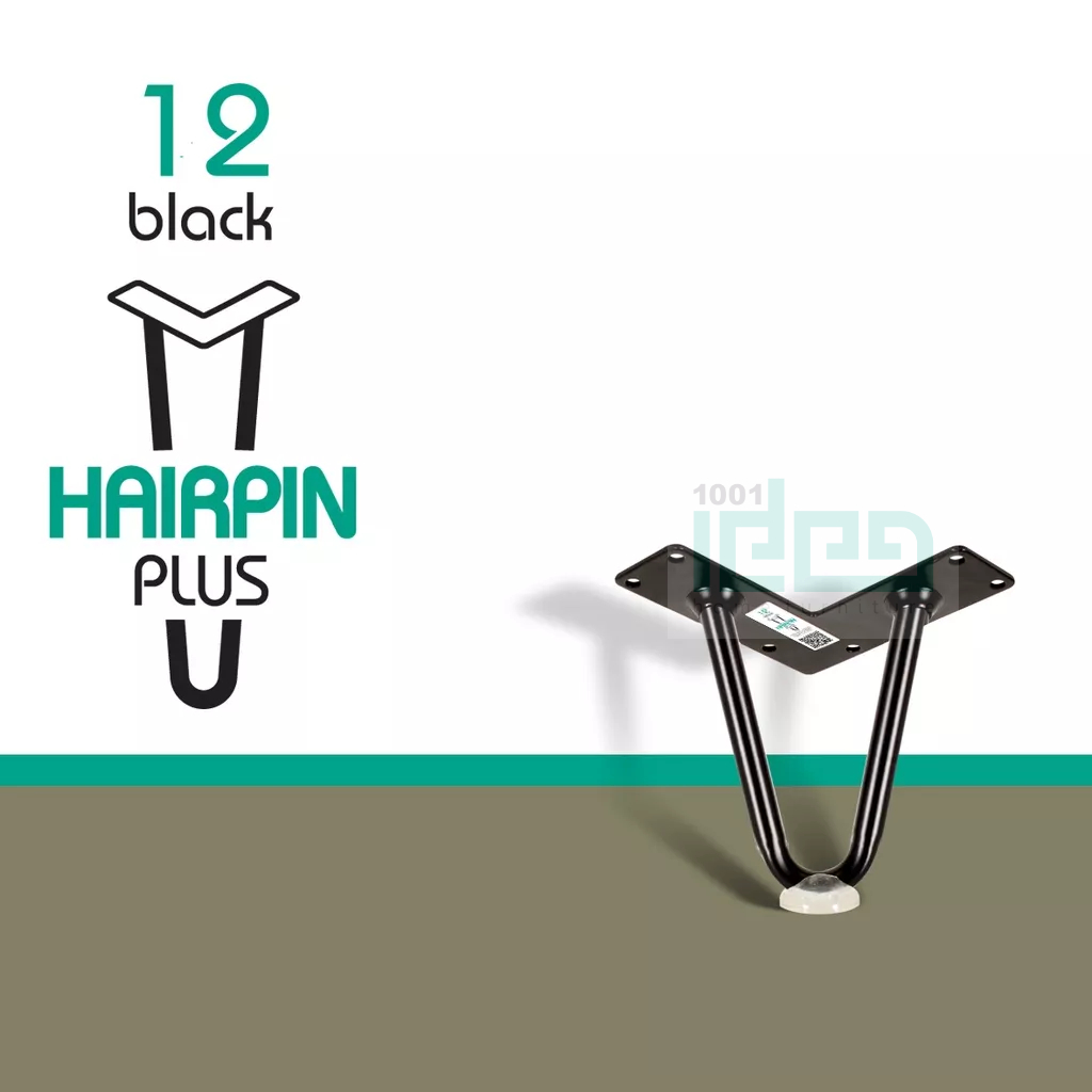Chân tủ sắt Hairpin Plus 12cm (ĐK 14)