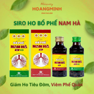 Siro bổ phế nam hà xc giúp bổ phế, giảm ho, giảm đờm, giảm đau rát họng, khản tiếng