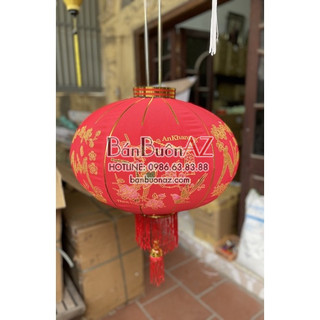 Đèn lồng nhung đỏ treo ngày tết lễ hội size 60cm