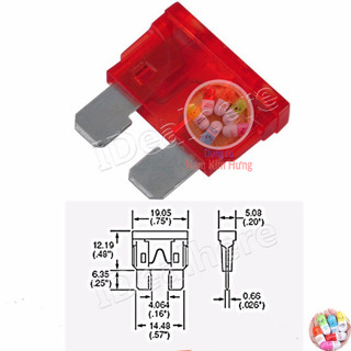 Bộ 10 Lưỡi Cầu Chì Trung Bình