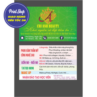 Card visit ngành spa, làm đẹp. Name card ngành làm đẹp