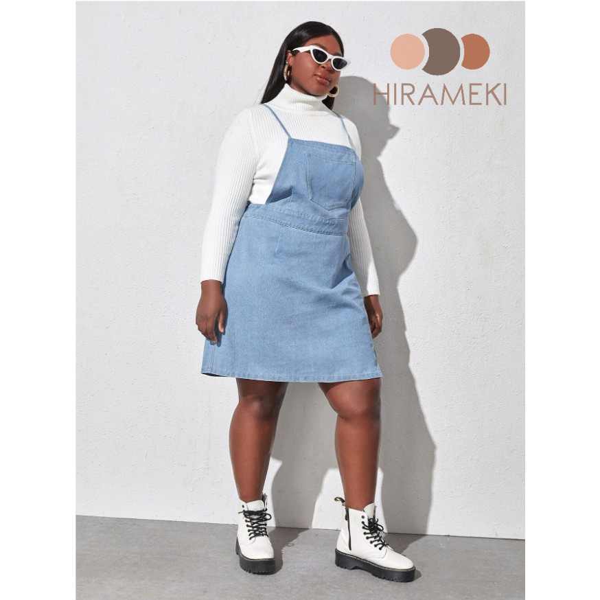 YẾM DENIM LƯNG THUN  BIGSIZE 75-110KG - D124