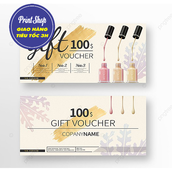 In Voucher Spa, thẻ quà tặng, thẻ khuyến mãi. voucher khuyến mãi