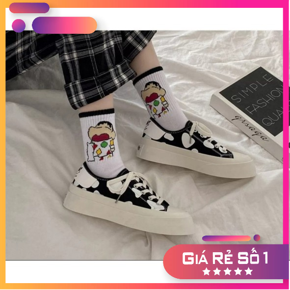 Giày Thể thao  hình bò sữa gót chân