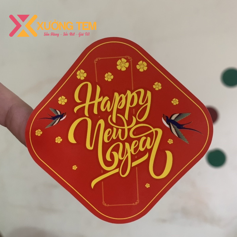 30 Tem Dán "Happy New Year"-thoi 8 cm