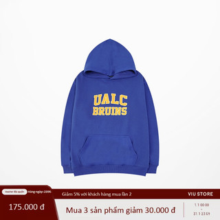 Áo hoodie nelly lót lông in hình "ualc bruins" áo nỉ