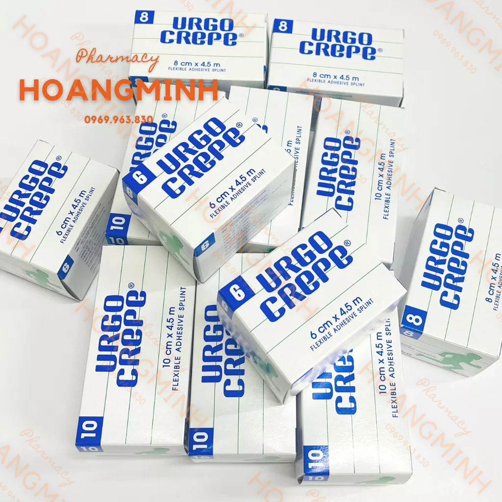 URGO CREPE  Băng Keo Cuộn Y Tế Thun Co Giãn Dán Sườn Trong Chấn Thương, Sau Phẫu Thuật