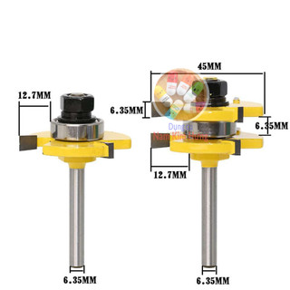 Bộ 2 mũi phay ghép ván gỗ 1/4"