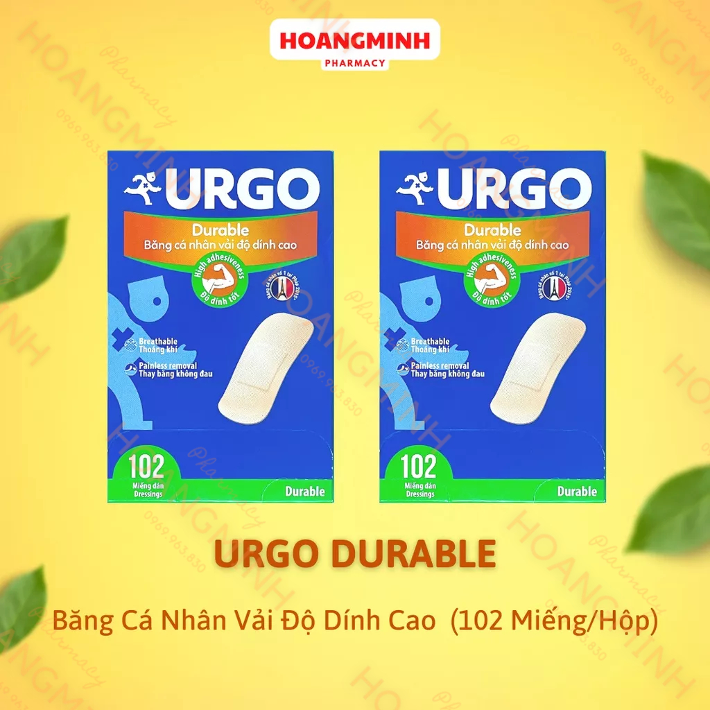 Băng Cá Nhân Urgo  Có Độ Dính Cao, Nhiều Lỗ Thoát Khí Nhỏ Giúp Da Thông Thoáng