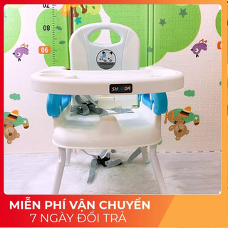 Ghế Ăn Dặm KÈM CHÂN SẮT Đa Năng Hanbei Chính Hãng Đầy Đủ Phụ Kiện Gấp Gọn BB