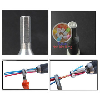 Đầu xoắn nối dây điện 4mm lắp máy khoan- 4 lỗ 5 dây