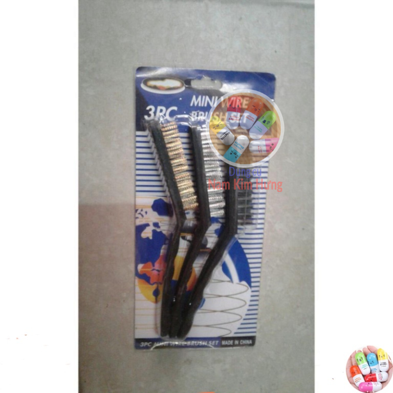 Set 3 bàn chải sắt cọ bếp ga