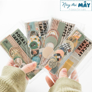 Sticker (hình dán) set pocket tapes trang trí sổ, album, nhật ký, lưu bút, bullet journal