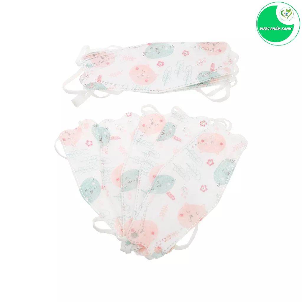 Khẩu Trang Famapro Trẻ Em 4D Kids  4 Lớp - Hộp 10/Cái Cho Bé