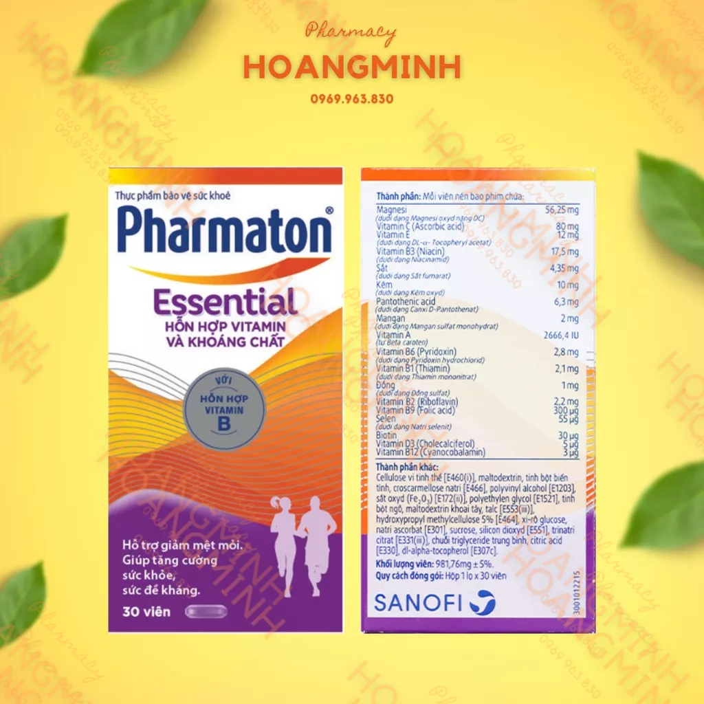 PHARMATON ENERGY và ESSENTIAL Tổng Hợp Vitamin Và Khoáng Chất