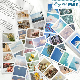 Sticker (hình dán) set 60 tấm scenery photos trang trí góc học tập, sổ, album, nhật ký, lưu bút, bullet journal
