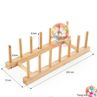 Giá đựng dĩa 7 thanh gỗ đức thành- giá để dĩa