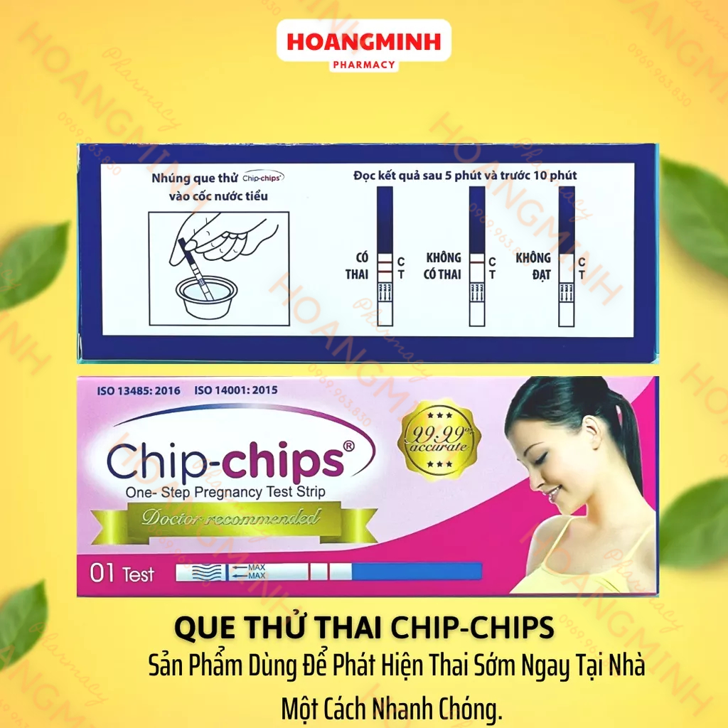 QUE THỬ THAI CHIP CHIPS - Nhanh Chóng Chính Xác 99% - Che Tên Sản Phẩm Khi Giao Hàng