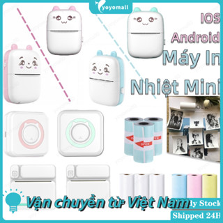 【Vận chuyển từ Việt Nam】Máy In Nhiệt Mini Bluetooth, in ảnh, Hóa đơn không cần mực, mã vận đơn shopee ,TMĐT dán được